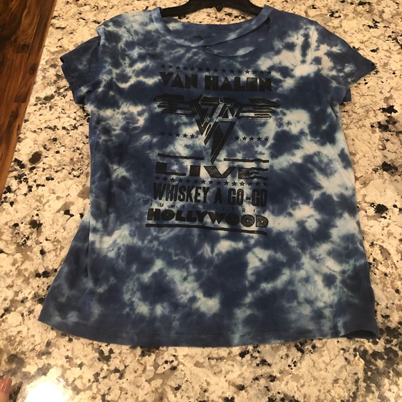 VAN HALEN tie dye Whiskey a go go Hollywood tee - Picture 2 of 8